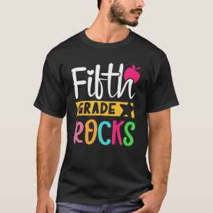 Camiseta Rocas de quinto grado   Gracioso Primer Día De La 