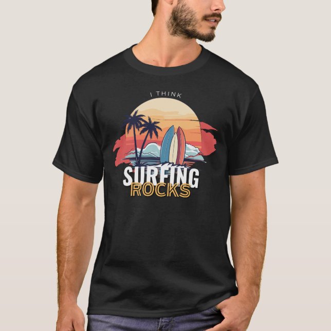 Camiseta ¡Rocas de surf! (Anverso)