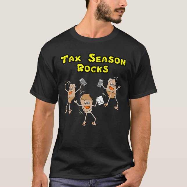 Camiseta Rocas de temporada de impuestos (Anverso)