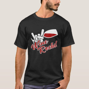 Camiseta Rocas de vino Humor para beber