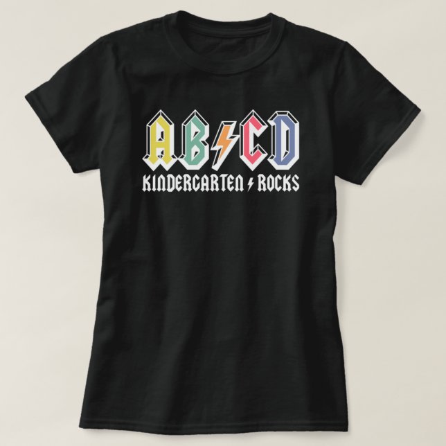 Camiseta Rocas del jardín infantil Abcd (Diseño del anverso)