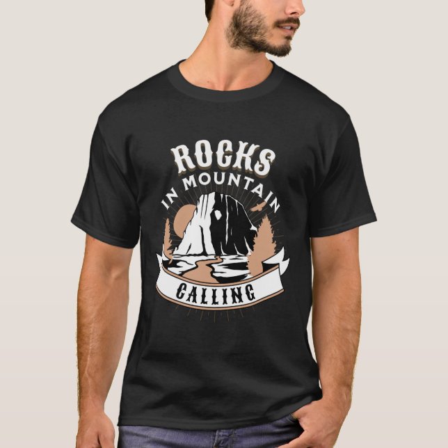Camiseta rocas en llamadas de montaña (Anverso)