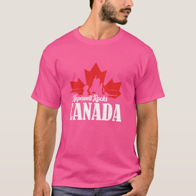Camiseta Rocas Hopewell, New Brunswick Canada Travel Souven (Anverso)