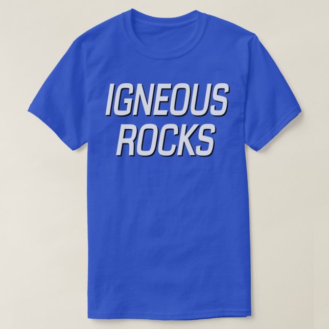 Camiseta Rocas Igneous blancas y negras (Diseño del anverso)