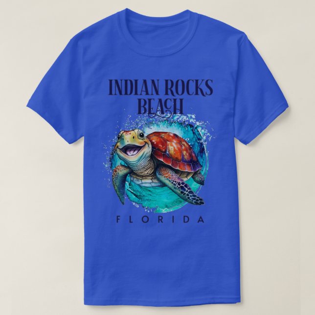 Camiseta Rocas indias playa Florida acuarela mar feliz tu (Diseño del anverso)