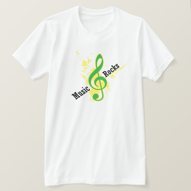 Camiseta Rocas musicales (Anverso del diseño)