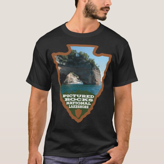 Camiseta Rocas picadas en la punta de flecha nacional de La (Anverso)