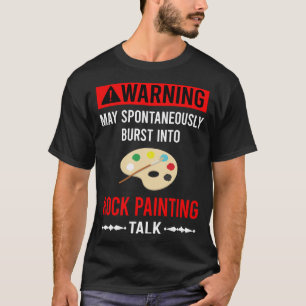 Camiseta Rocas pintadas de rock de advertencia roja