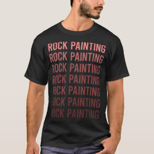 Camiseta Rocas pintadas de rock de texto rojo