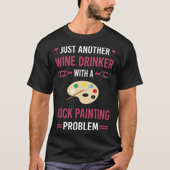 Camiseta Rocas pintadas de rock para bebedores de vino (Anverso)