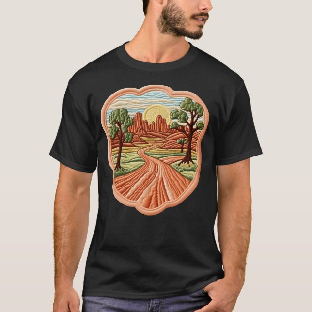 Camiseta Rocas pintadas - Vista de los amantes de la natura (Anverso)