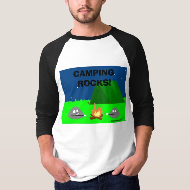 CAMISETA ¡ROCAS QUE ACAMPAN! (Anverso)