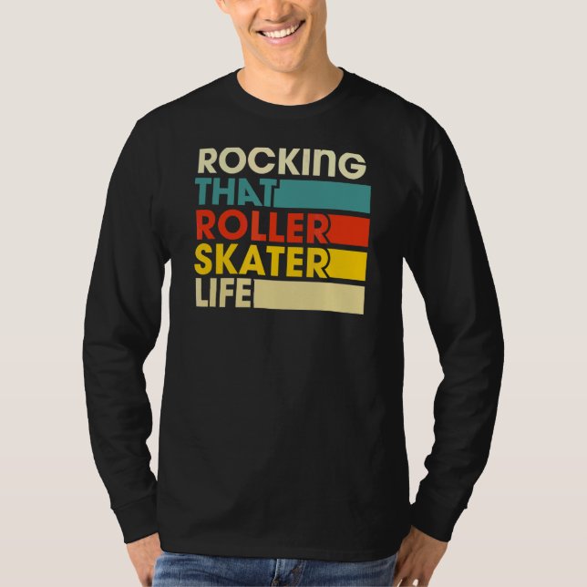 Camiseta Rocas que rodan el estílico retro de la vida del p (Anverso)