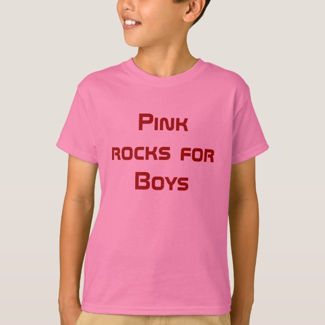 Camiseta Rocas rosadas para los muchachos (Anverso)