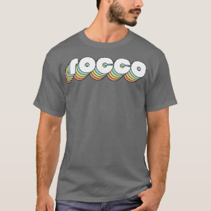 Camiseta Rocco Retro Estilo de Tipografía Arcoiris Faded
