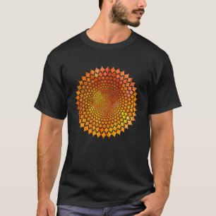 Camiseta Roceta de sol de acuarela Mandala Geometría sagrad