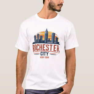 Camiseta Rochester City Skyline New York USA