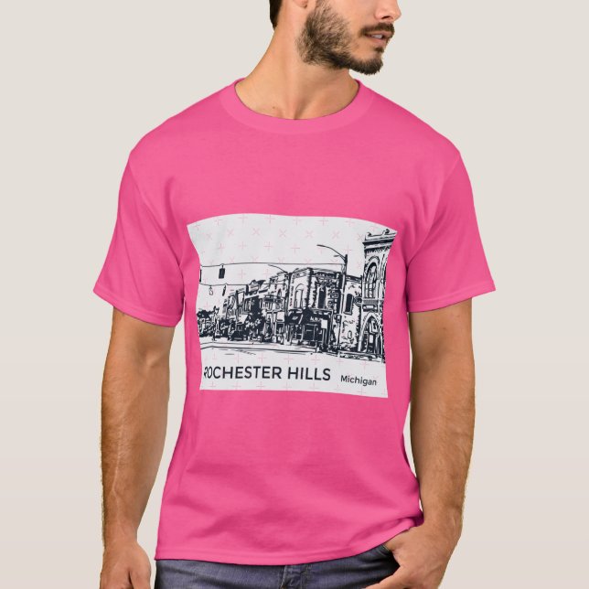 Camiseta Rochester Hills Michigan (Anverso)