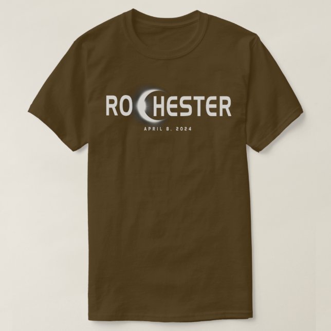 Camiseta Rochester New York Eclipse Souvenir 8 de abril de  (Diseño del anverso)