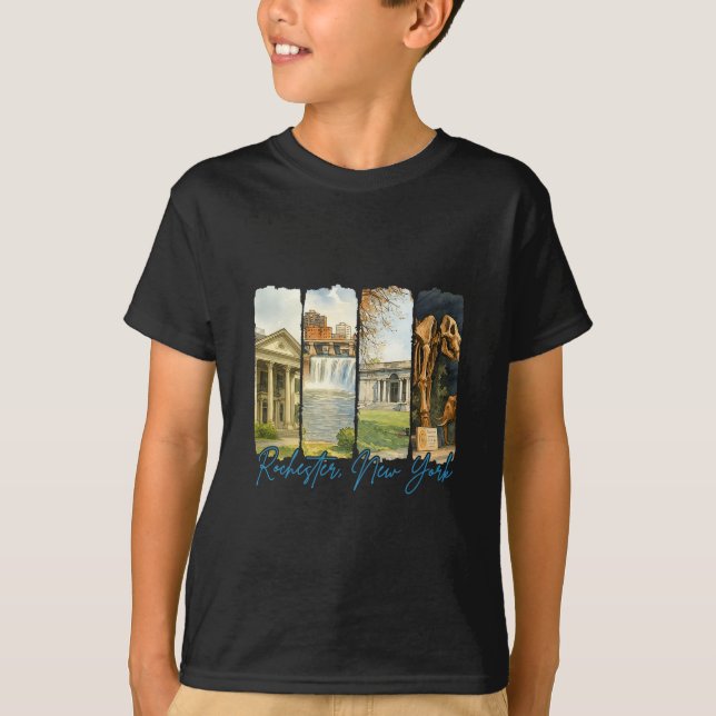 Camiseta Rochester New York Traveling Brushstroke Souvenir  (Anverso)