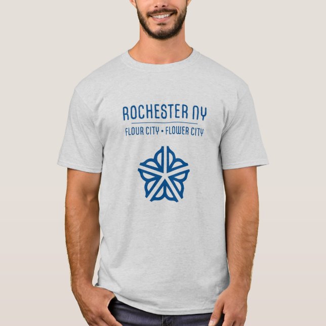 Camiseta Rochester NY Flour Flower City (Luz) (Anverso)