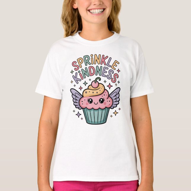 Camiseta Rocía amabilidad | Cupcake (Anverso)