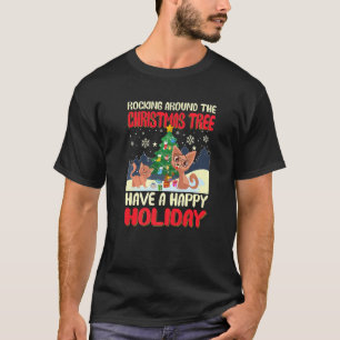 Camiseta Rock Alrededor Del Árbol De Navidad Tienen Una Fes