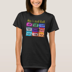 Camiseta Rock And Rock Vintage Cassette Mix Tapes Distress