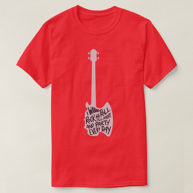 Camiseta Rock and Roll All Night (Diseño del anverso)