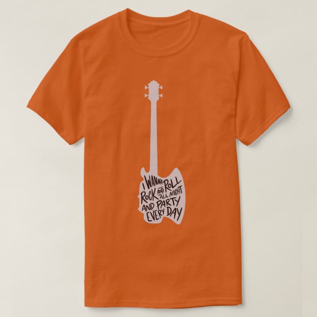 Camiseta Rock and Roll All Night Classic TShirt (Diseño del anverso)