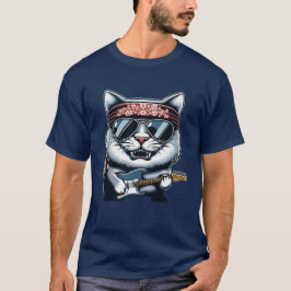 Camiseta 🎸 "Rock and Roll Cat with Guitar" Tee 🐱