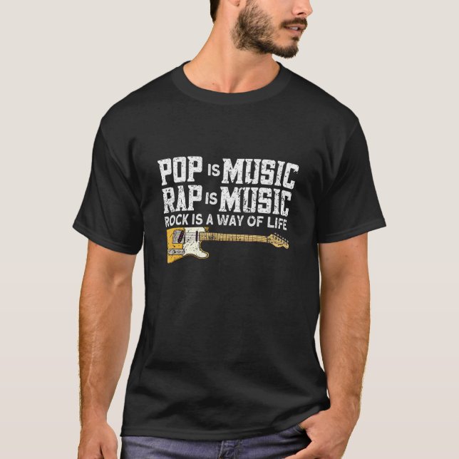 Camiseta Rock And Roll Electronic Rock Guitar (Anverso)