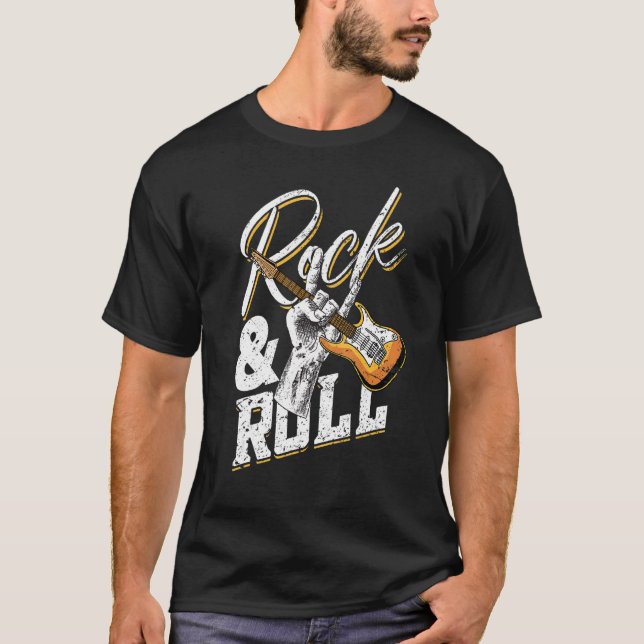Camiseta Rock And Roll Electronic Rock Guitar 2 (Anverso)