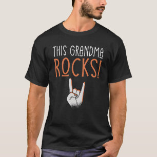 Camiseta Rock and Roll Esta Abuela Rockero Abuela