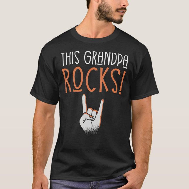 Camiseta Rock and Roll Este Abuelo Rockero Abuelo (Anverso)