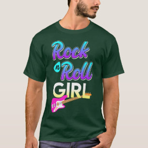 Camiseta Rock and Roll Girl EGuitar Rock Music Musician wom