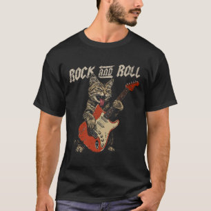 Camiseta Rock And Roll Guitarista De Rock Vintage Ca