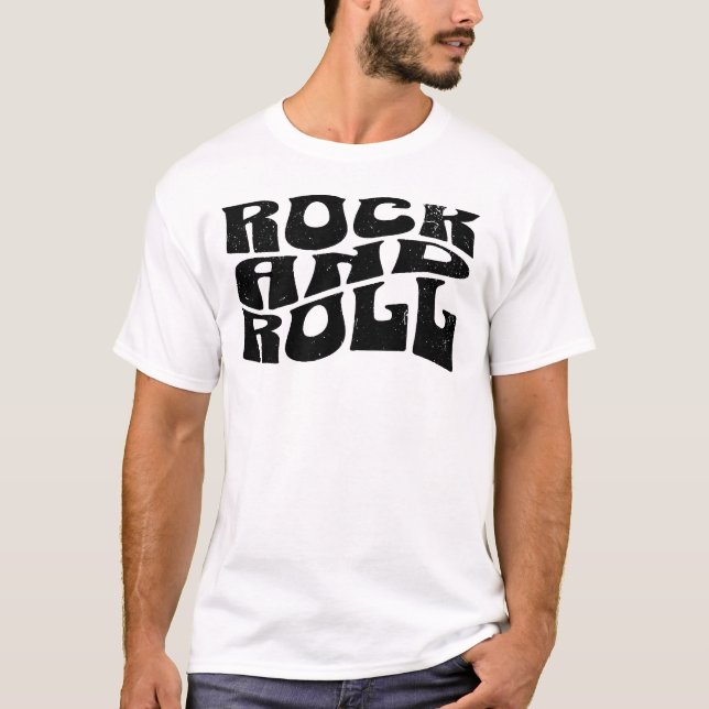 Camiseta Rock and Roll logo designT-Shirt (Anverso)