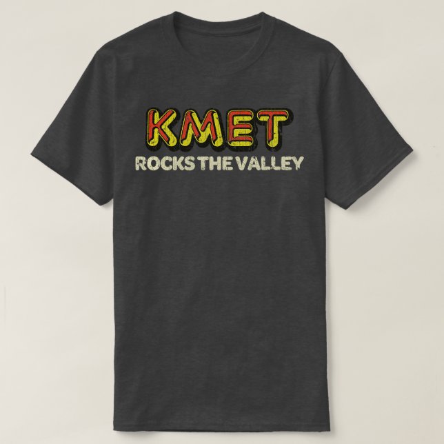 Camiseta Rock And Roll Music KMET Rocea El Valle De 1974 (Diseño del anverso)