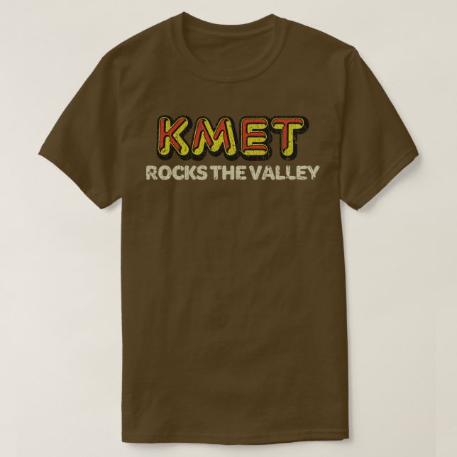 Camiseta Rock And Roll Music KMET Rocks The Valley 1974  (Diseño del anverso)