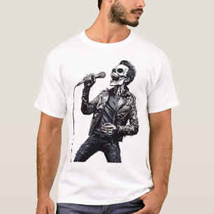 Camiseta Rock and Roll Skeletons Birthday Party