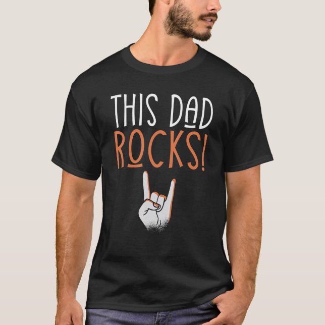 Camiseta Rock and Roll This Dad Rocks Rocker Dad (Anverso)