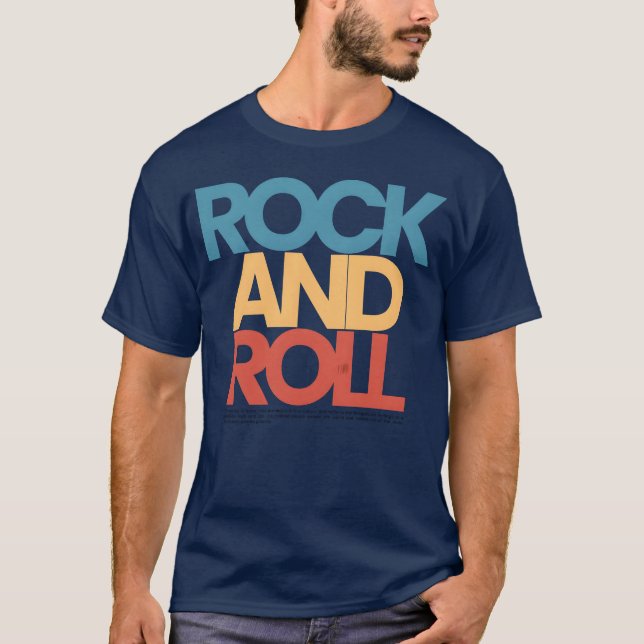 Camiseta Rock and Roll Vintage funny (Anverso)