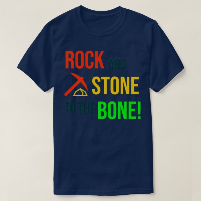 Camiseta Rock and Stone!  (Diseño del anverso)