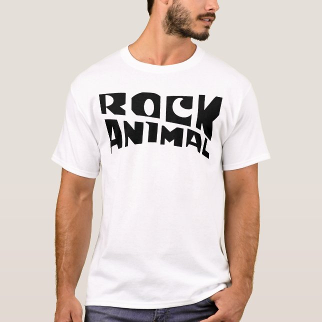 Camiseta rock animal typography logo design T-Shirt (Anverso)