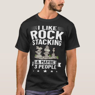 Camiseta Rock Balanceando Piedra Stacking Game Art Balancer