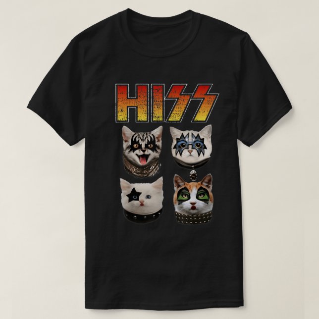 Camiseta Rock Band Cats Meowtal Legends Design (Diseño del anverso)