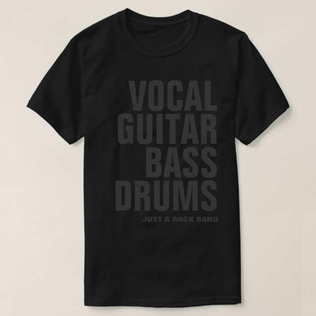 Camiseta Rock Band Formation Black T-Shirt (Diseño del anverso)