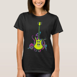 Camiseta Rock Banda Y Guitarra Roll Para Hombres Banda Tee 