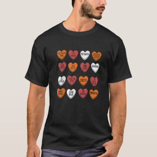 Camiseta Rock Bands Hearts Candy Día de San Valentín Fan Mu